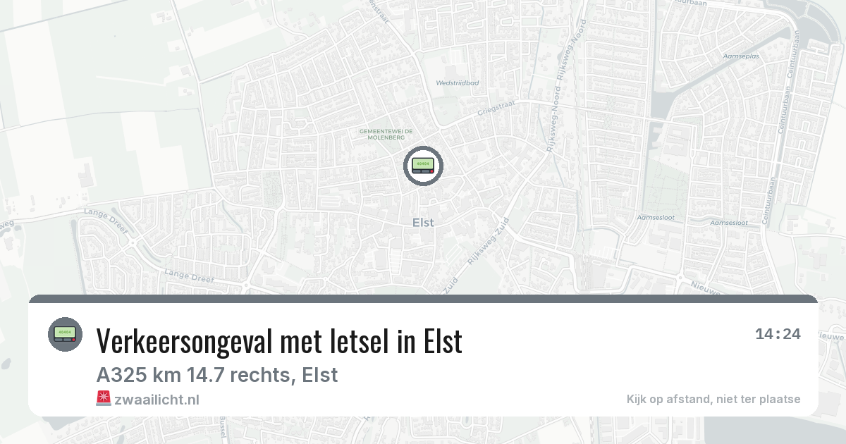 Verkeersongeval met letsel in Elst — 17 jul 2026