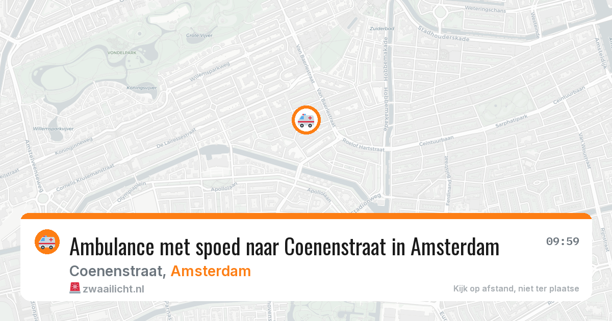 Ambulance met spoed naar Coenenstraat in Amsterdam — 30 mei 2026