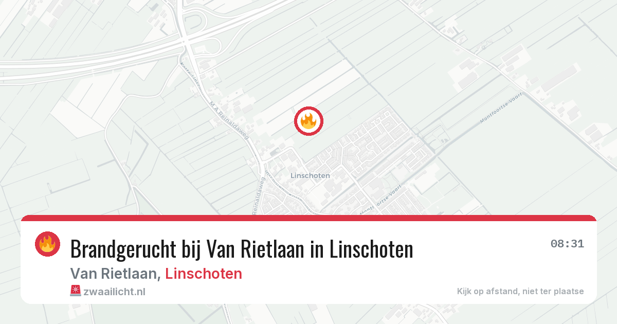 Brandgerucht bij Van Rietlaan in Linschoten — 5 mei 2026