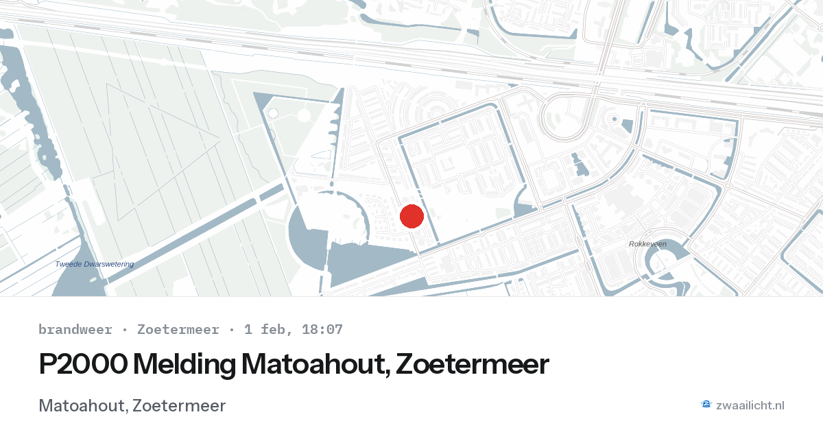 P2000 Melding Matoahout, Zoetermeer — 1 feb 2026