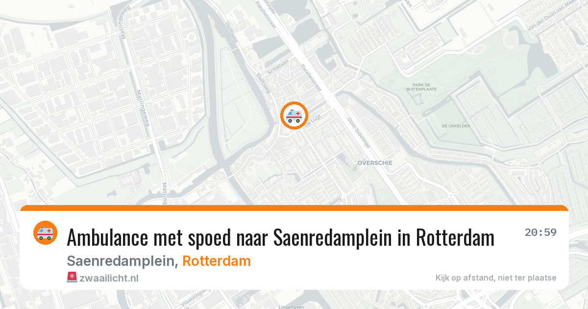 Ambulance met spoed naar Saenredamplein in Rotterdam — 17 mrt 2026