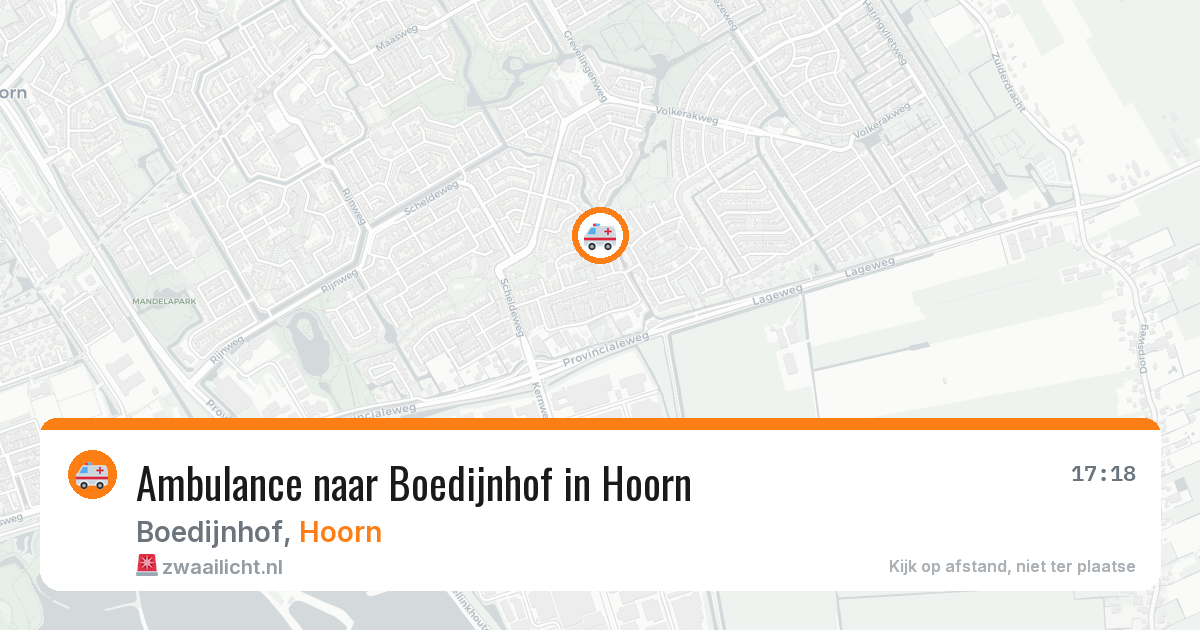 Ambulance naar Boedijnhof in Hoorn — 20 jul 2026