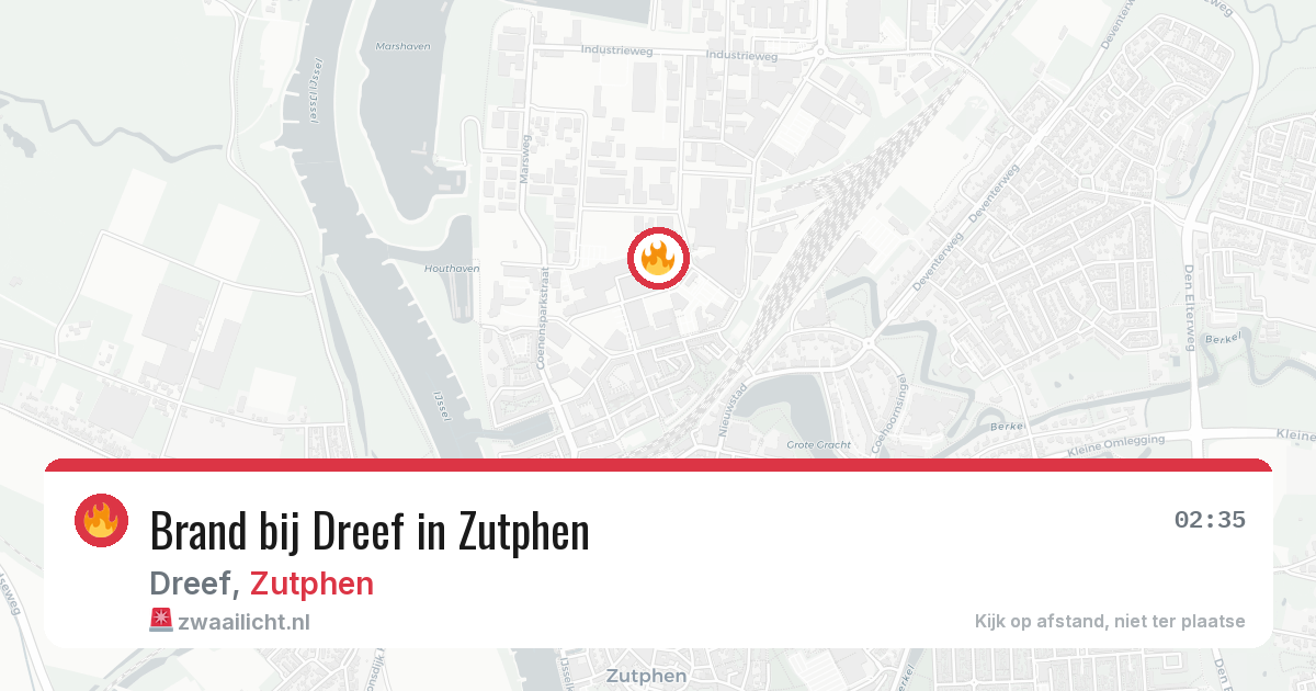 Brand bij Dreef in Zutphen — 14 aug 2026