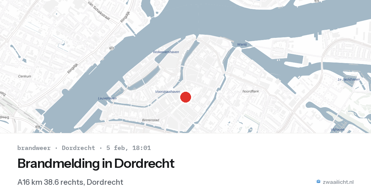 Brandmelding in Dordrecht — 5 feb 2026