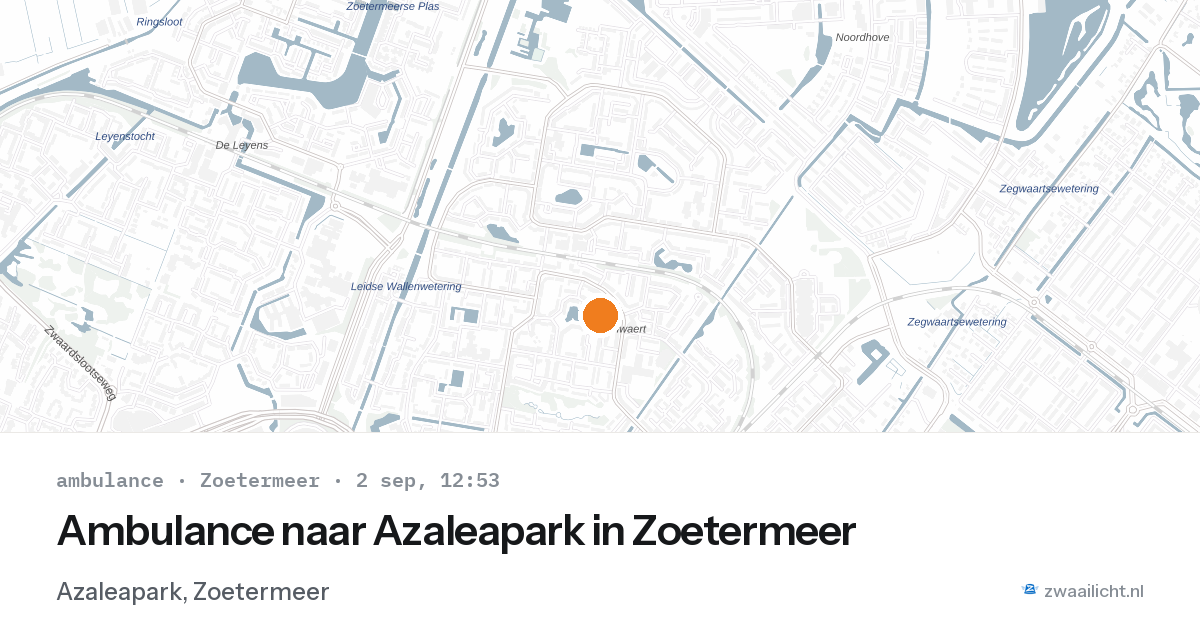 Ambulance naar Azaleapark in Zoetermeer — 2 sep 2026