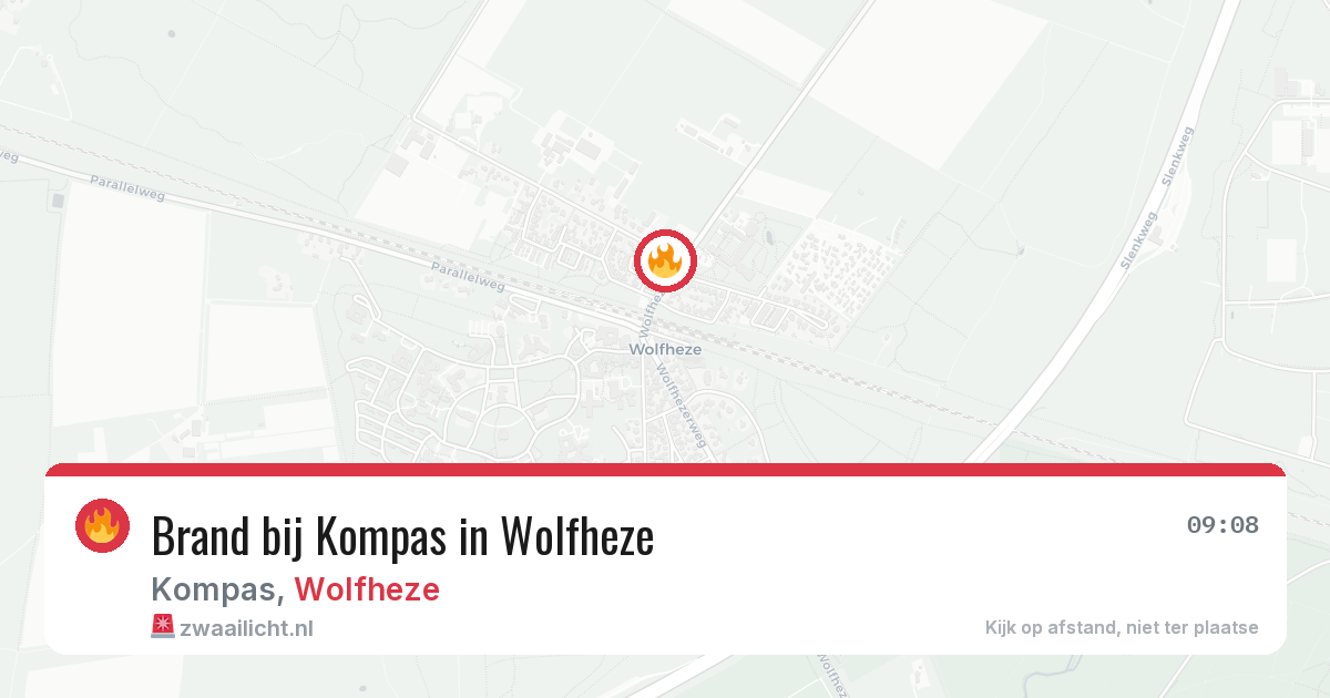 Brand bij Kompas in Wolfheze — 19 feb 2026