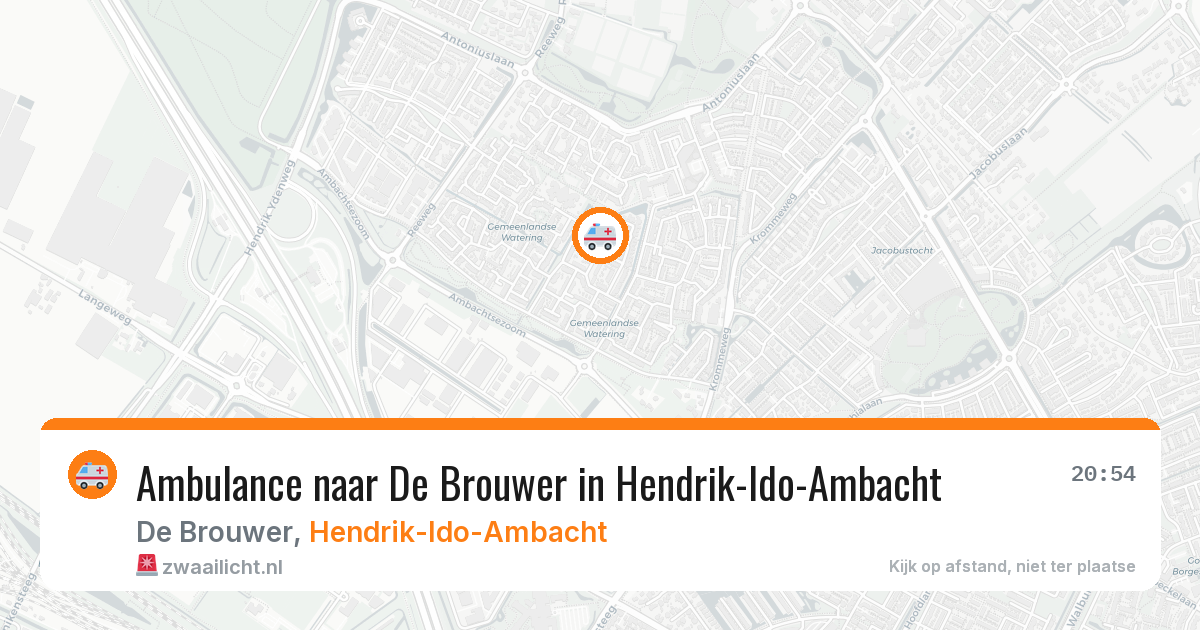 Ambulance naar De Brouwer in Hendrik-Ido-Ambacht — 10 jun 2026