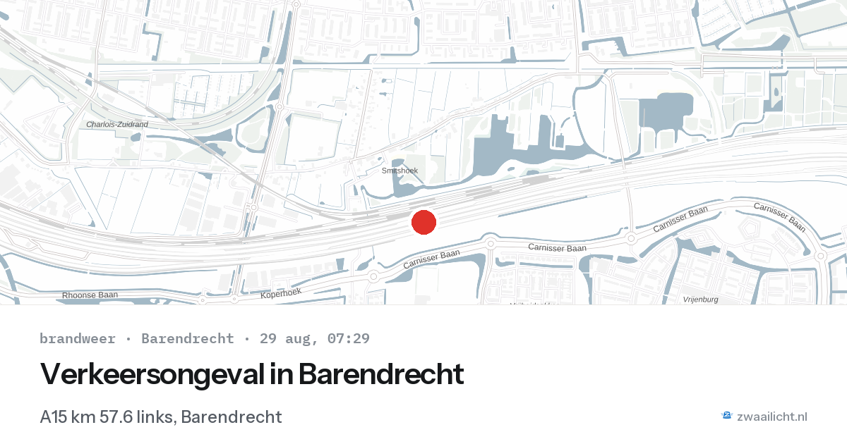 Verkeersongeval in Barendrecht — 29 aug 2026