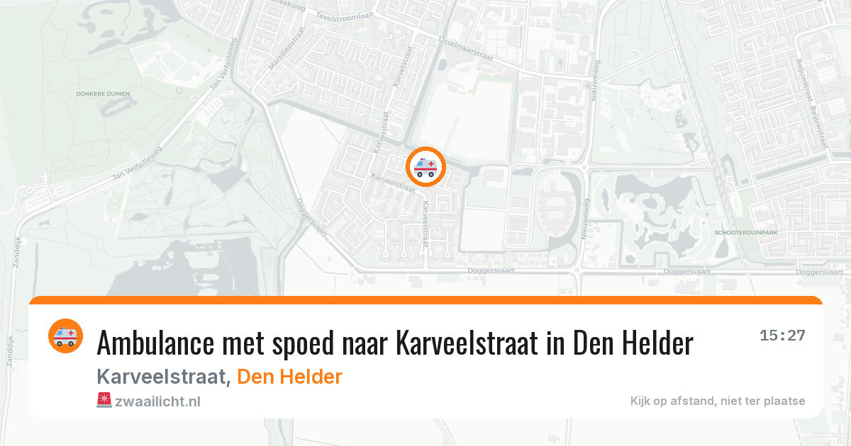 Ambulance met spoed naar Karveelstraat in Den Helder — 11 mei 2026