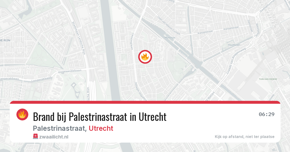 Brand bij Palestrinastraat in Utrecht — 17 jul 2026