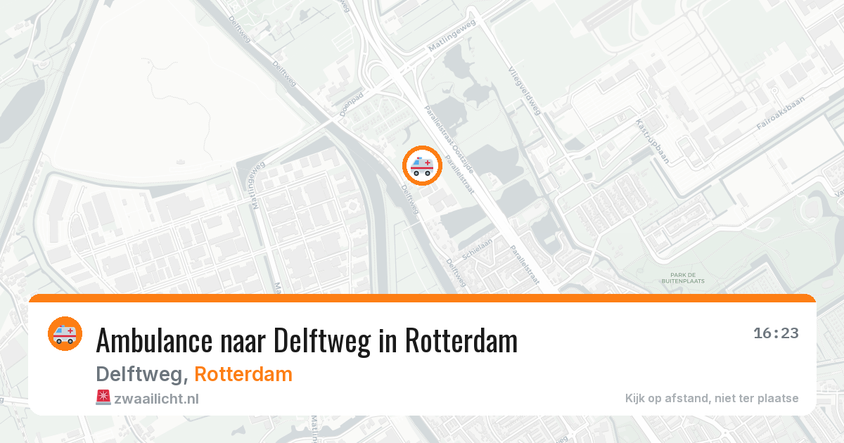 Ambulance naar Delftweg in Rotterdam — 1 jul 2026