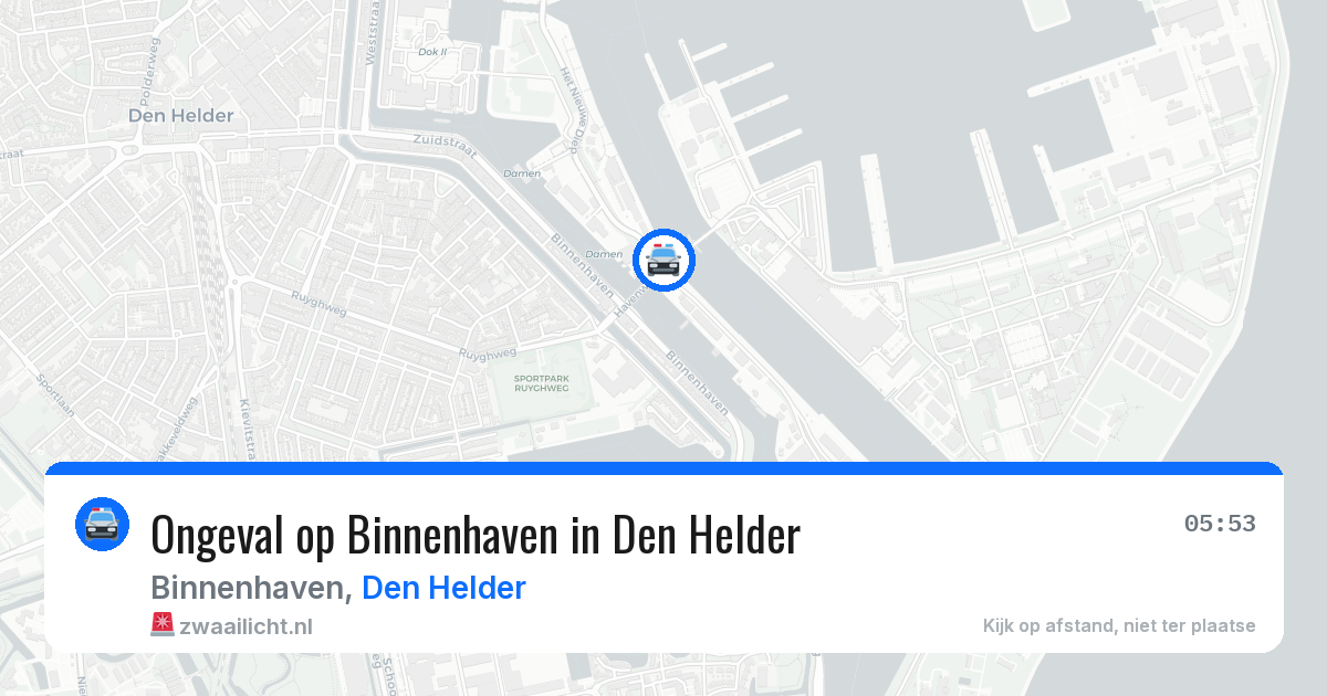 Ongeval op Binnenhaven in Den Helder — 19 mei 2026