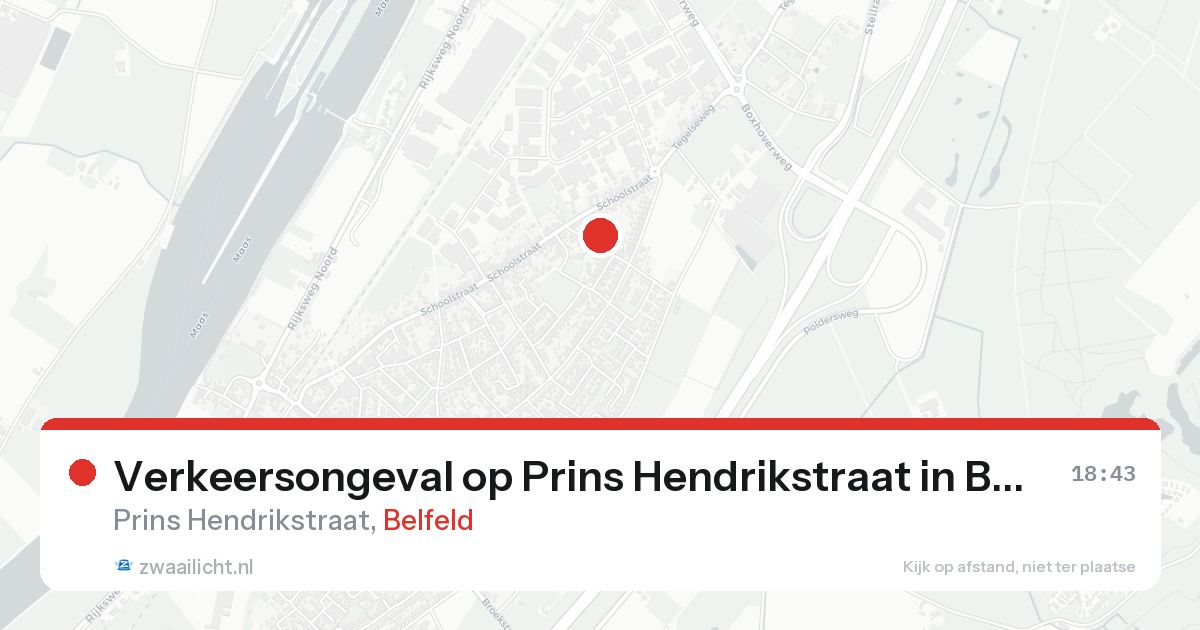 Verkeersongeval op Prins Hendrikstraat in Belfeld — 18 aug 2026