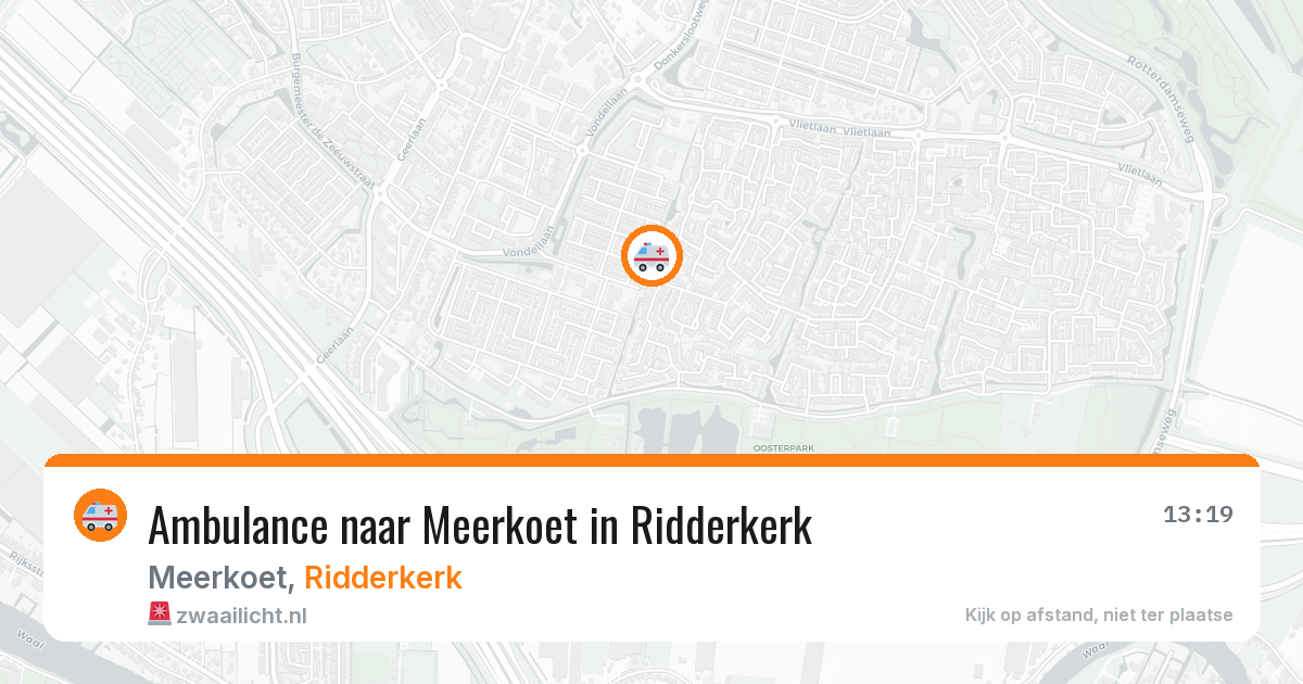 Ambulance naar Meerkoet in Ridderkerk — 8 jun 2026
