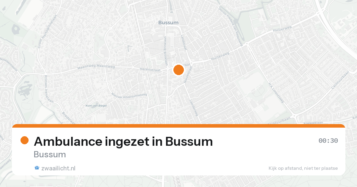 Ambulance ingezet in Bussum — 22 aug 2026