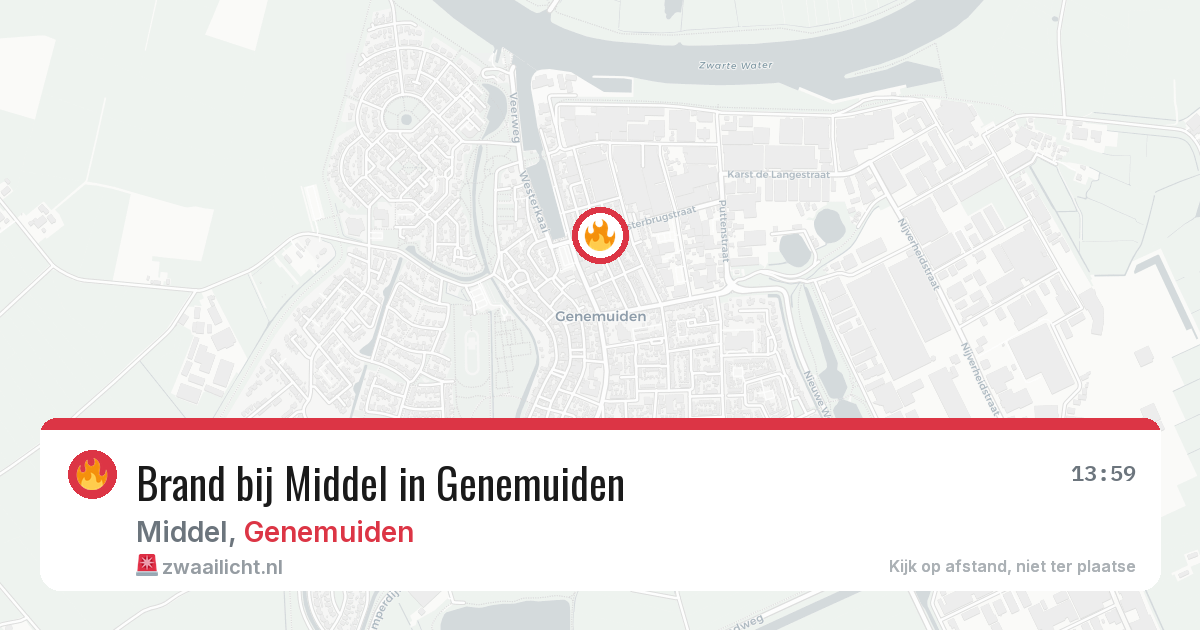 Brand bij Middel in Genemuiden — 5 aug 2026