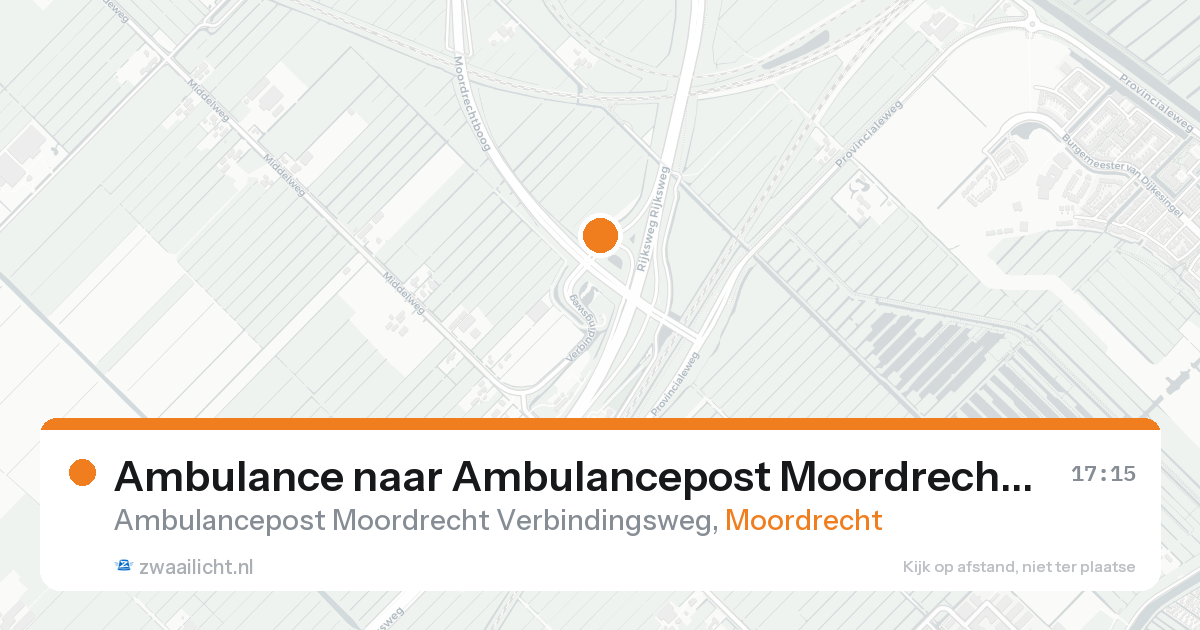 Ambulance naar Ambulancepost Moordrecht Verbindingsweg in Moordrecht — 7 feb 2026