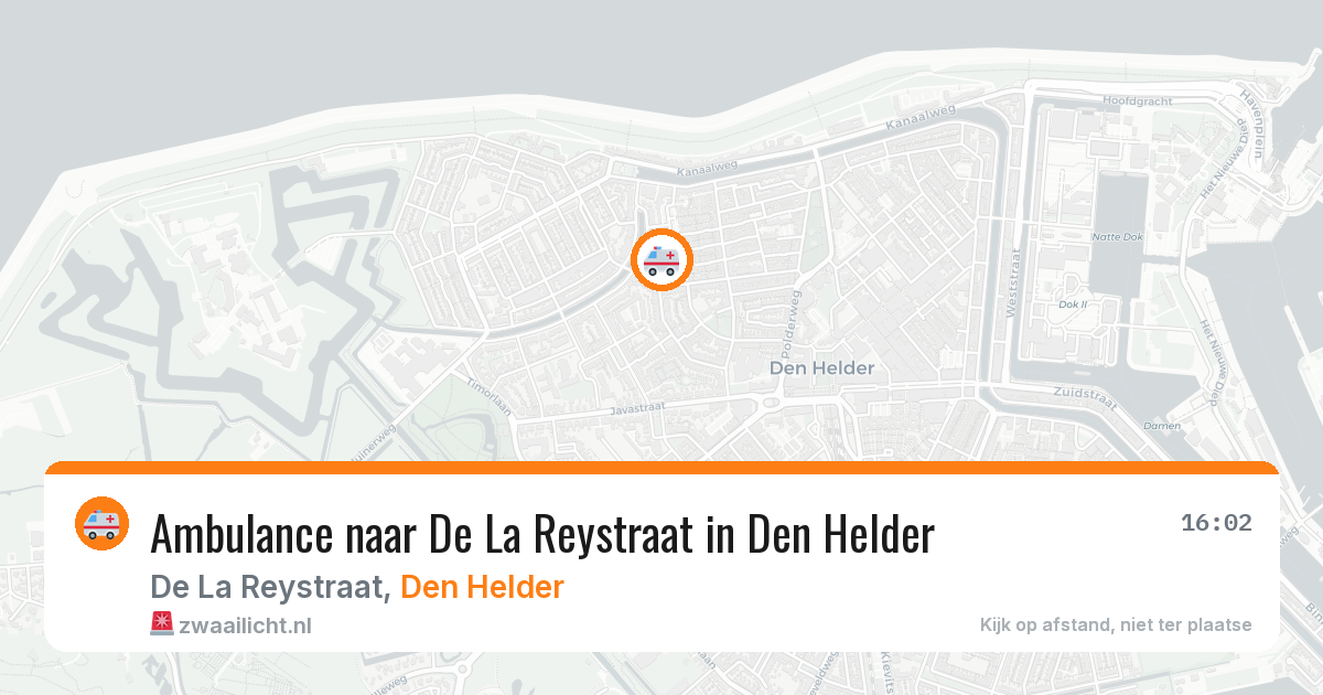 Ambulance naar De La Reystraat in Den Helder — 9 jun 2026
