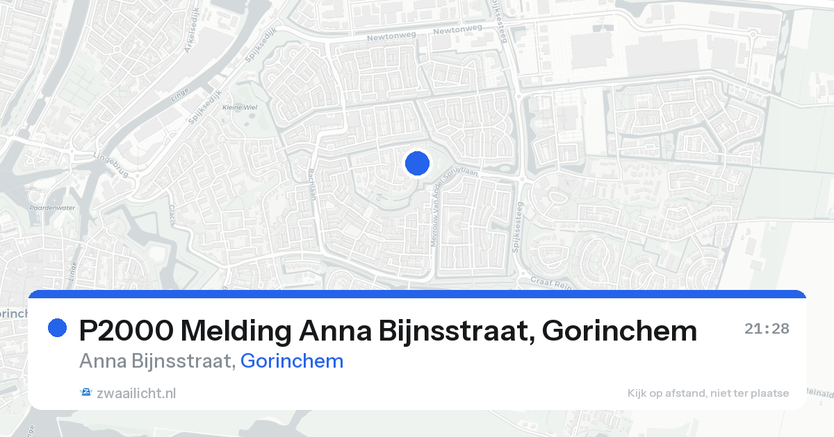 P2000 Melding Anna Bijnsstraat, Gorinchem — 23 aug 2026