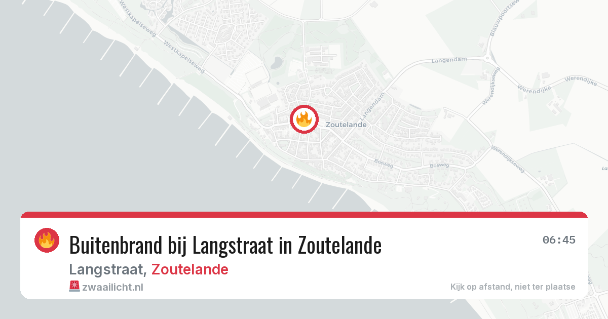 Buitenbrand bij Langstraat in Zoutelande — 8 jul 2026