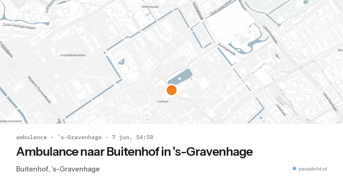 Ambulance naar Buitenhof in 's-Gravenhage — 7 jun 2026