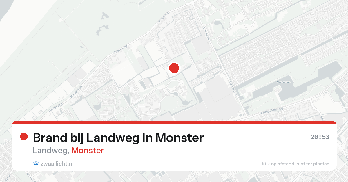 Brand bij Landweg in Monster — 17 aug 2026