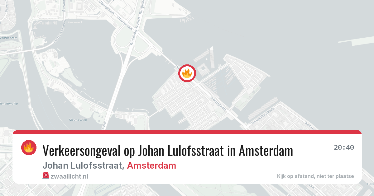 Verkeersongeval op Johan Lulofsstraat in Amsterdam — 20 jun 2026