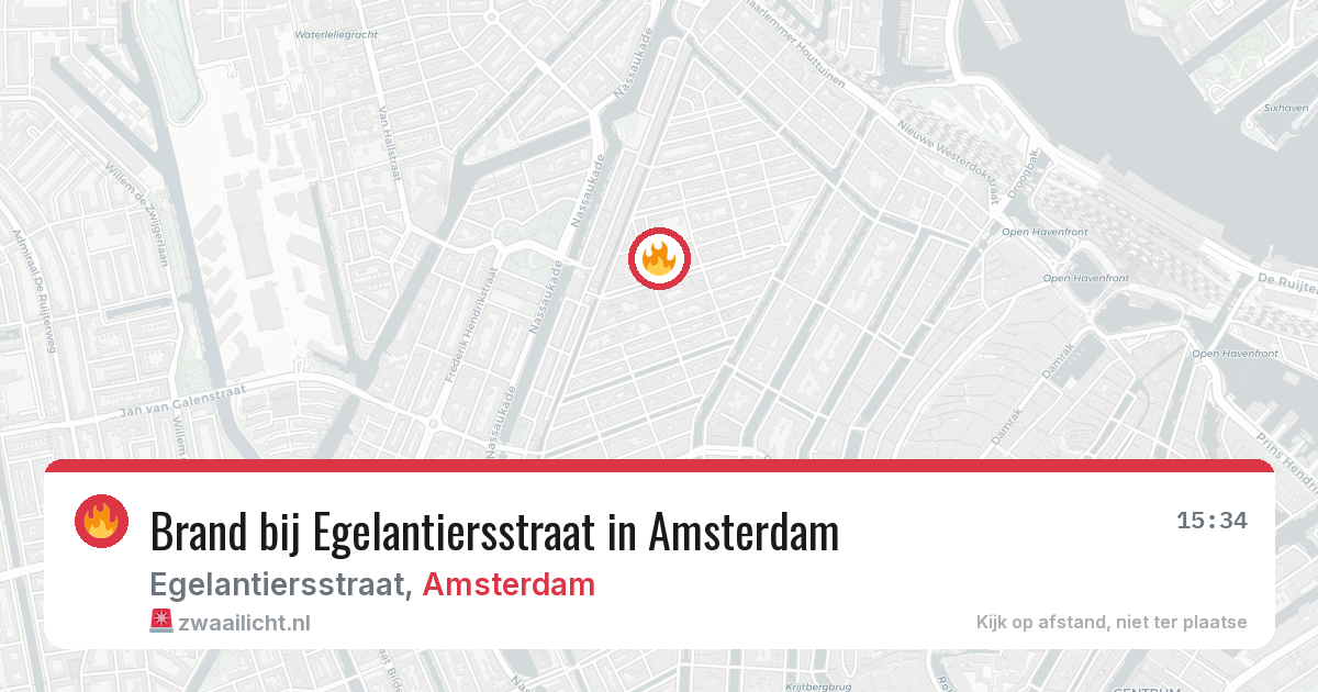 Brand bij Egelantiersstraat in Amsterdam — 26 jun 2026