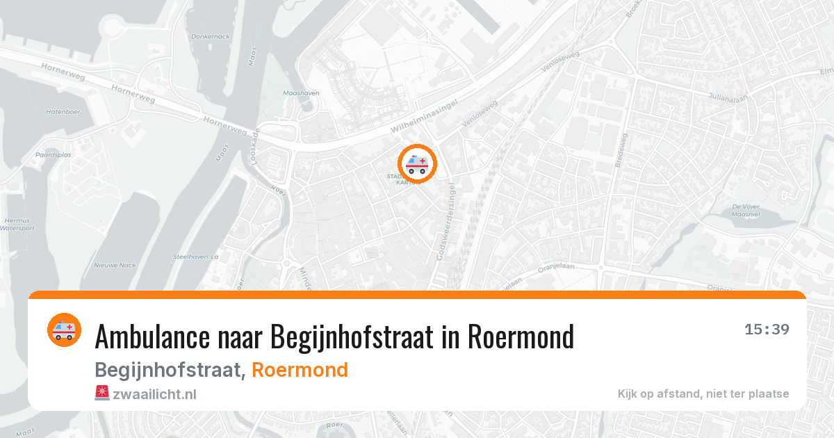 Ambulance naar Begijnhofstraat in Roermond — 29 jul 2026