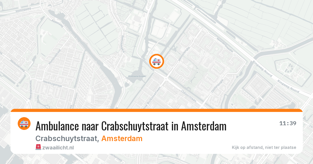 Ambulance naar Crabschuytstraat in Amsterdam — 19 mei 2026