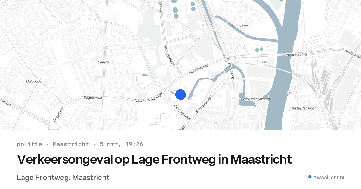 Verkeersongeval op Lage Frontweg in Maastricht — 5 mrt 2026