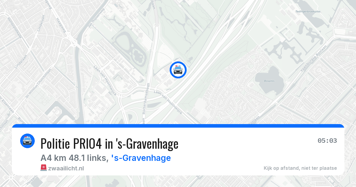 Politie PRIO4 in 's-Gravenhage — 13 aug 2026 | 🚨 Zwaailicht.nl