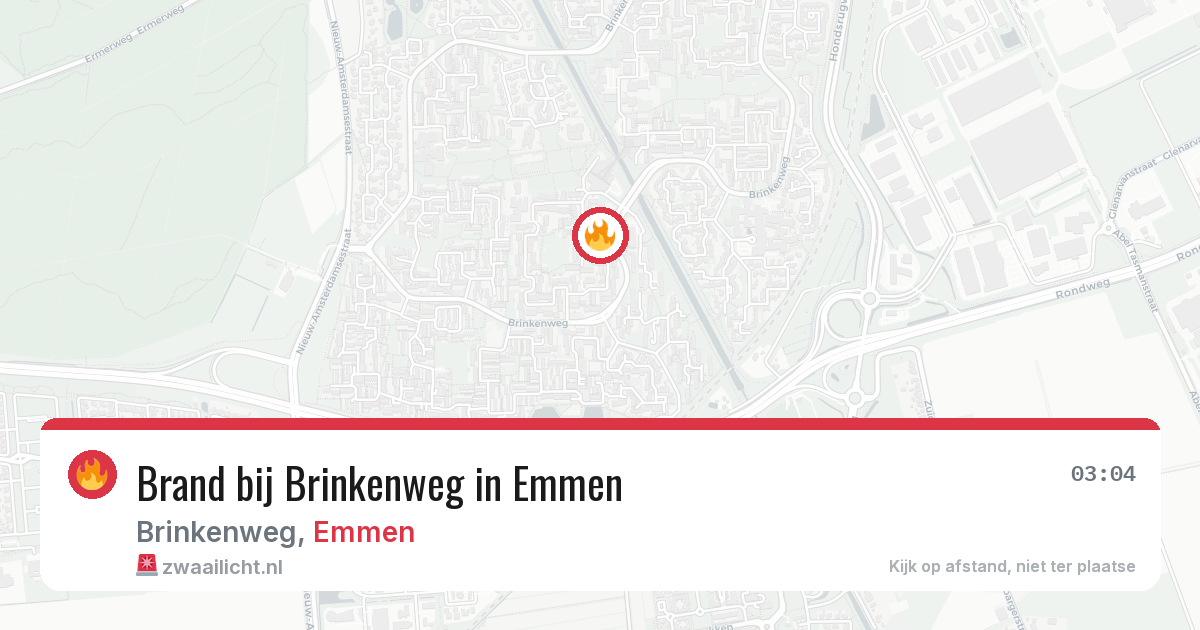Brand bij Brinkenweg in Emmen — 29 jul 2026
