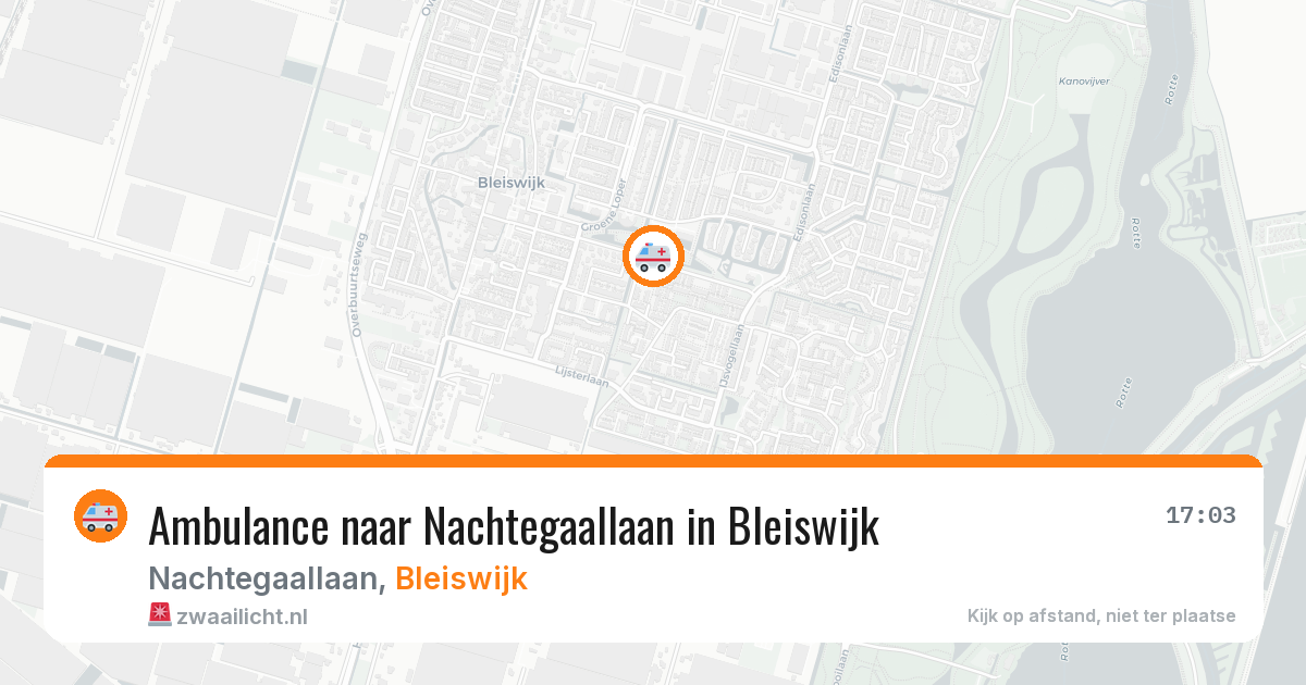 Ambulance naar Nachtegaallaan in Bleiswijk — 11 aug 2026