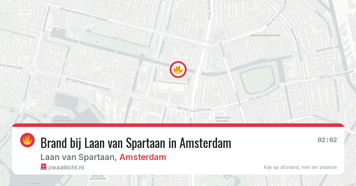 Brand bij Laan van Spartaan in Amsterdam — 15 mrt 2026