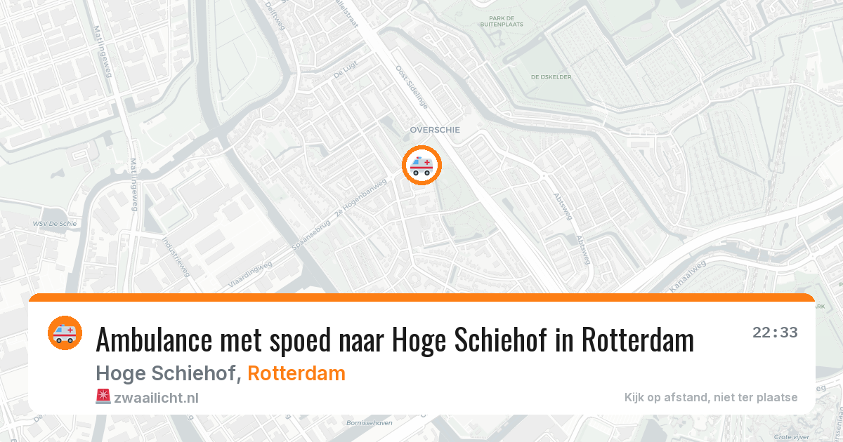 Ambulance met spoed naar Hoge Schiehof in Rotterdam — 4 jul 2026