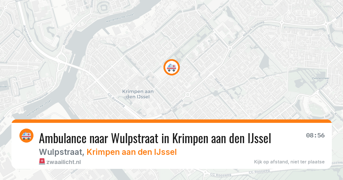 Ambulance naar Wulpstraat in Krimpen aan den IJssel — 8 jul 2026