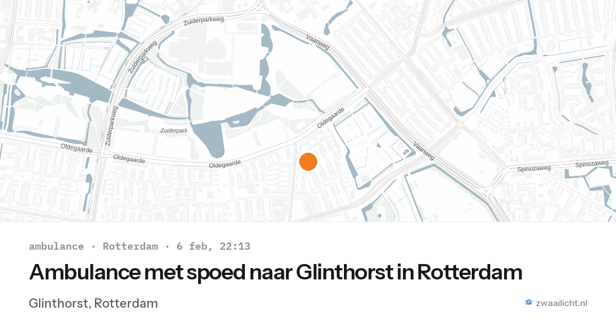 Ambulance met spoed naar Glinthorst in Rotterdam — 6 feb 2026