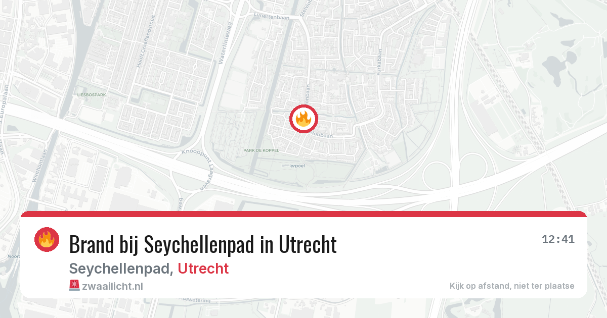 Brand bij Seychellenpad in Utrecht — 10 aug 2026