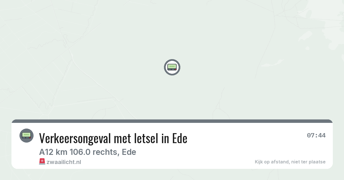 Verkeersongeval met letsel in Ede — 25 mei 2026