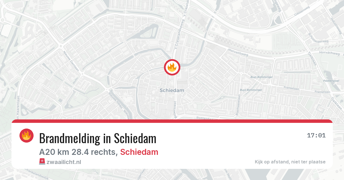 Brandmelding in Schiedam — 22 jul 2026