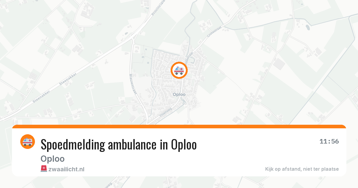 Spoedmelding ambulance in Oploo — 2 aug 2026