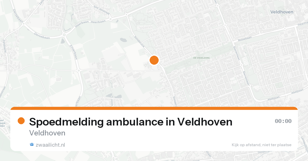 Spoedmelding ambulance in Veldhoven — 20 aug 2026