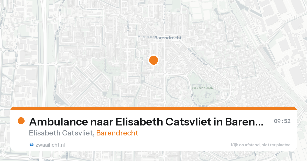 Ambulance naar Elisabeth Catsvliet in Barendrecht — 21 aug 2026