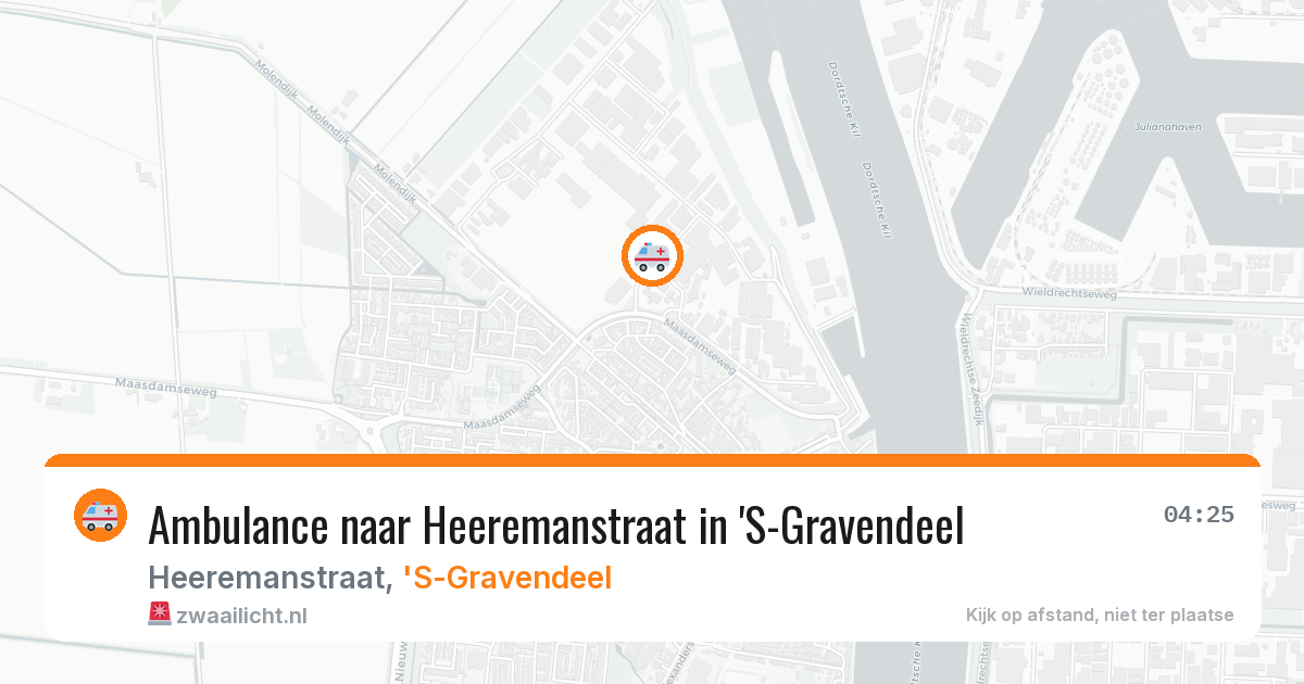 Ambulance naar Heeremanstraat in 'S-Gravendeel — 2 jul 2026