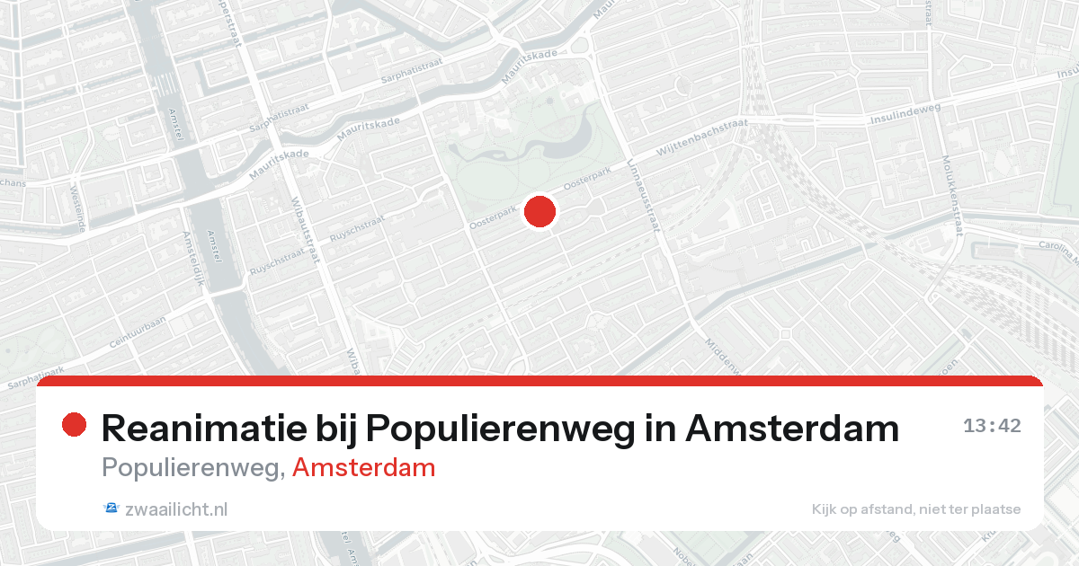 Reanimatie bij Populierenweg in Amsterdam — 25 aug 2026