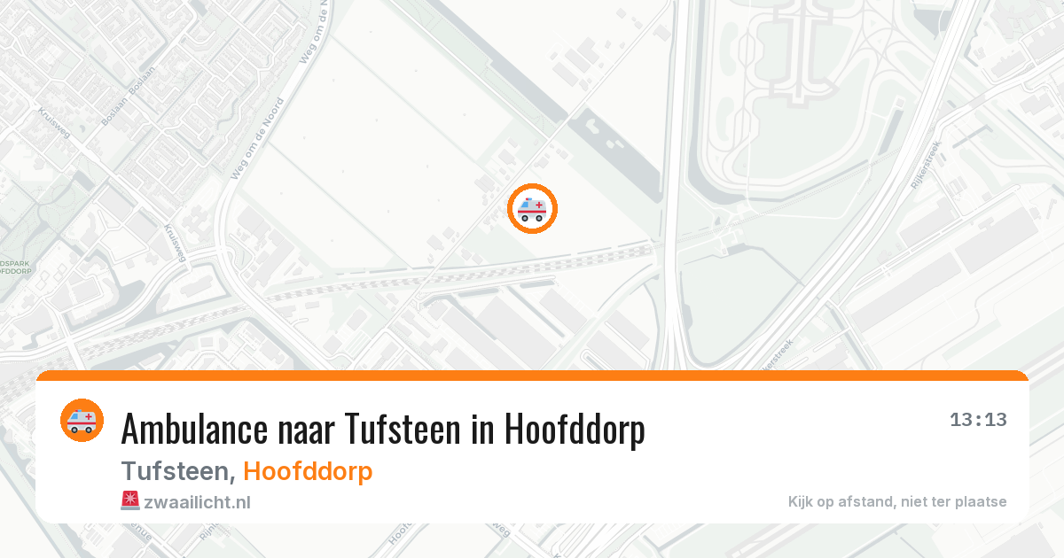 Ambulance naar Tufsteen in Hoofddorp — 15 jun 2026