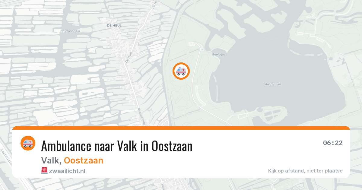 Ambulance naar Valk in Oostzaan — 11 aug 2026