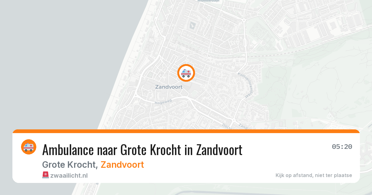 Ambulance naar Grote Krocht in Zandvoort — 21 jun 2026