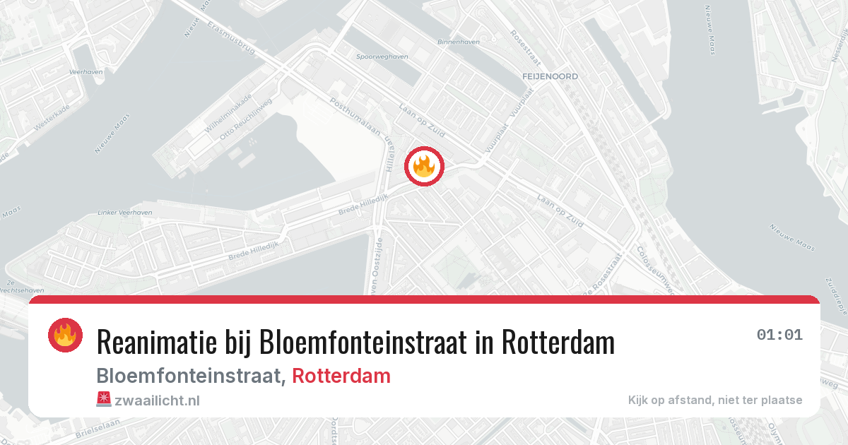 Reanimatie bij Bloemfonteinstraat in Rotterdam — 8 mei 2026